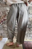 Rustic Nature Linen Blend Barrel Pant Washed Walnut